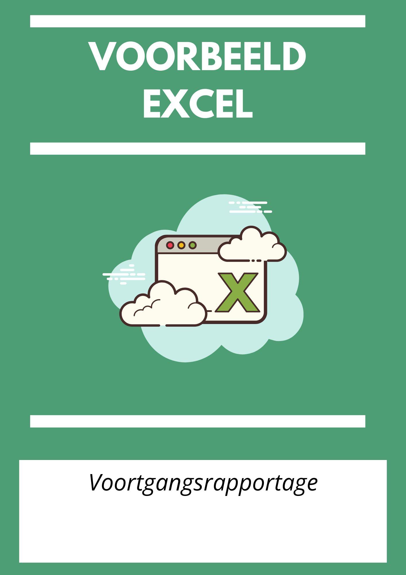 Voortgangsrapportage Voorbeeld Excel